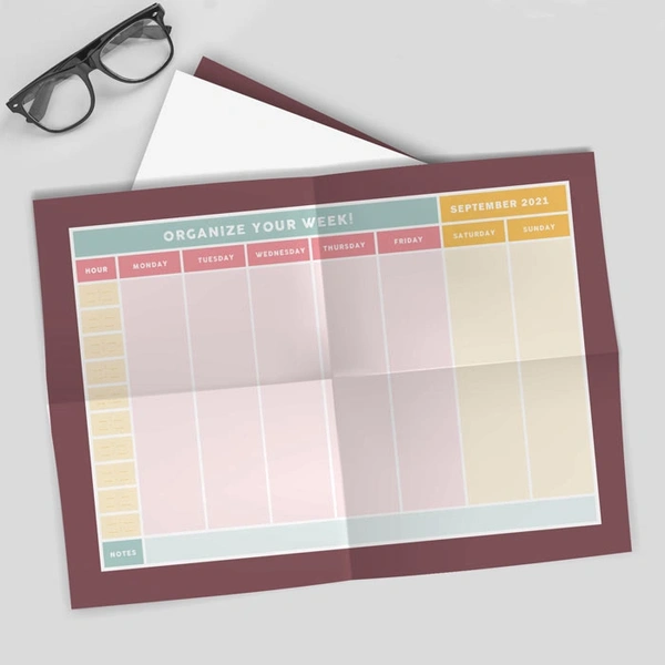 Folded Wall Planner A2 To A4 700px